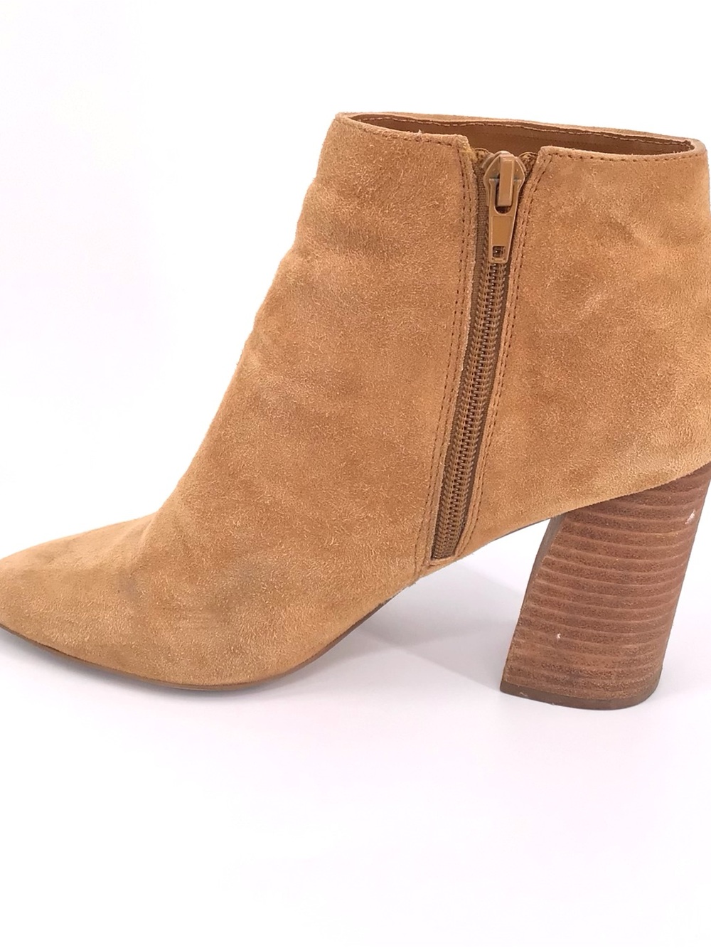 Steve Madden Classic Hippie Stacked Size Zip Brown Heel Pumps Size 9 - Picture 6 of 12